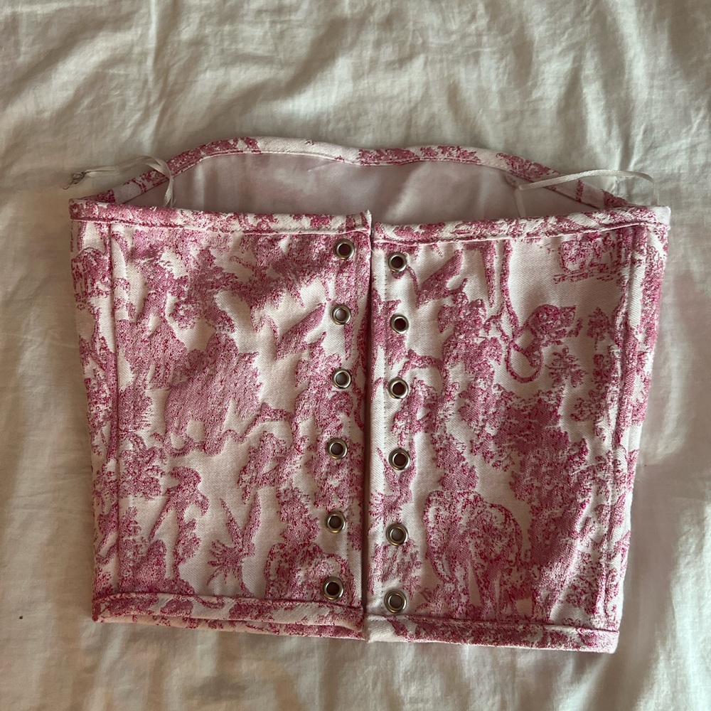 pink & white corset top - Picture 4 of 5